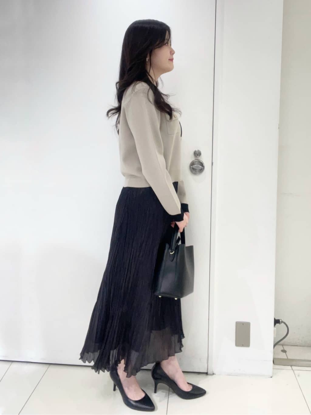 moeさんの「UNTITLED｜【洗える/ジャケット風】ミラノリブカーディガン」を使ったコーディネート