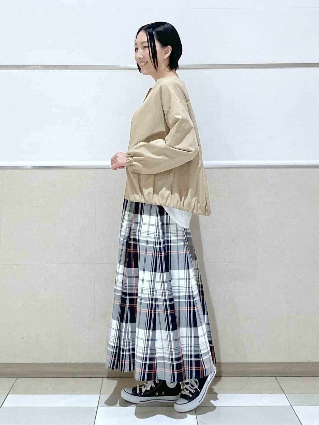 eriko さんの「Dessin｜【360度可愛い・洗える】バックヘンリーカットソー」を使ったコーディネート