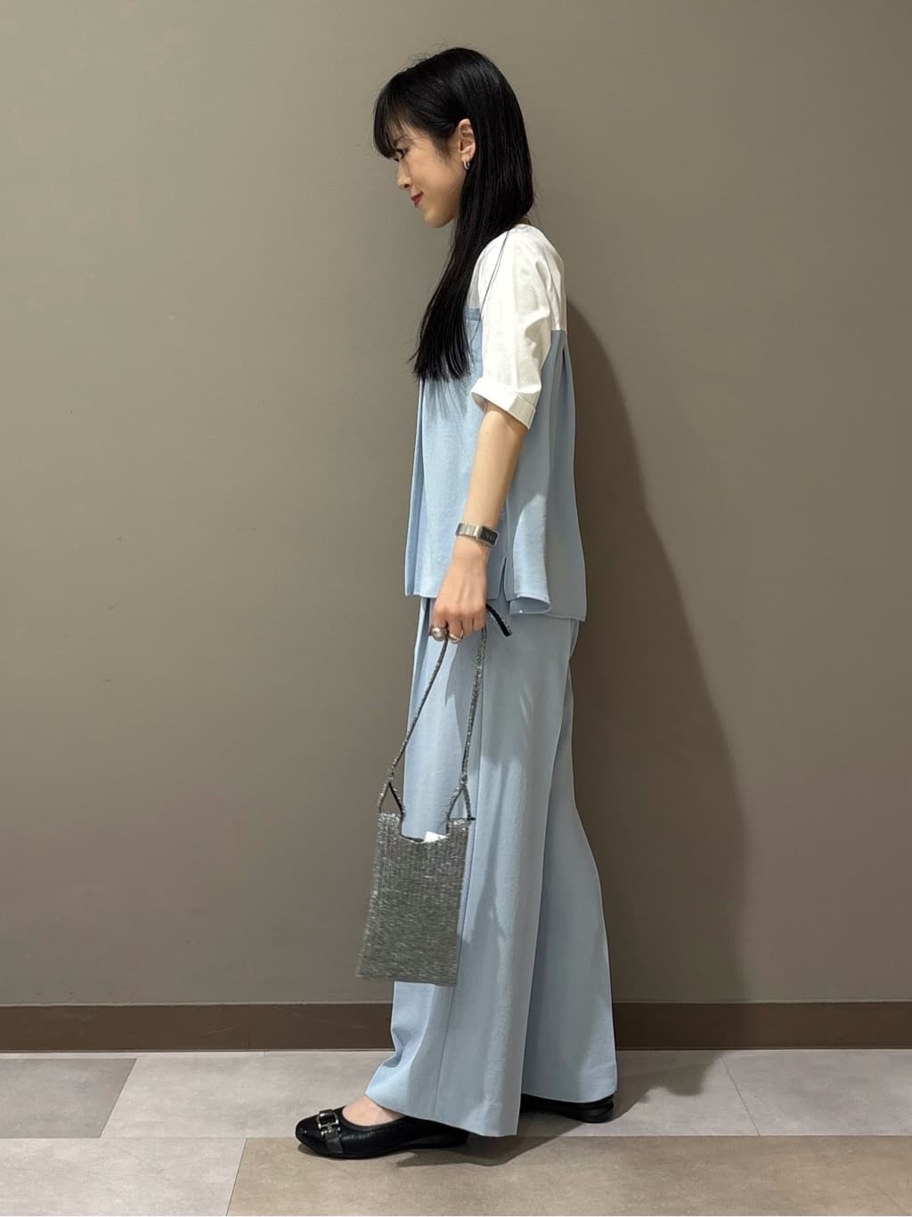 KEIKOさんの「INDIVI｜【着る日傘／SETUP可能】ビスチェレイヤード風トップス」を使ったコーディネート