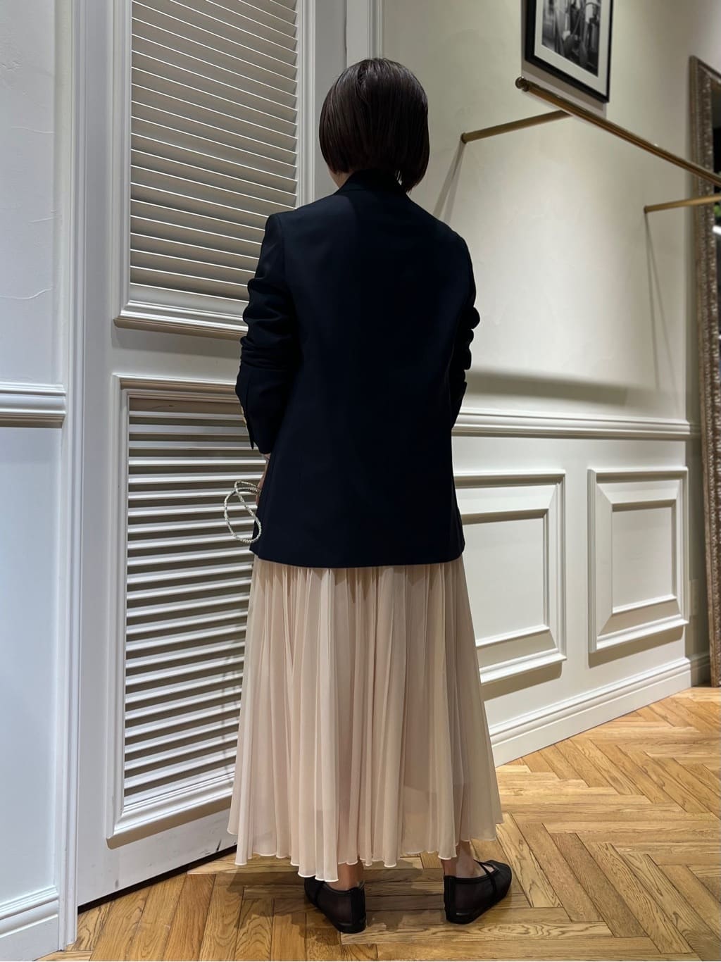 つじ まこさんの「DRESSTERIOR｜コンフォート ダブルブレザー」を使ったコーディネート