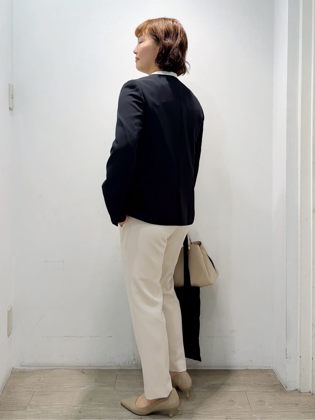 sumicaさんの「OPAQUE.CLIP｜《通勤／セットアップ対応》 Vネックジャケット／ダブルクロス【洗濯機OK】」を使ったコーディネート