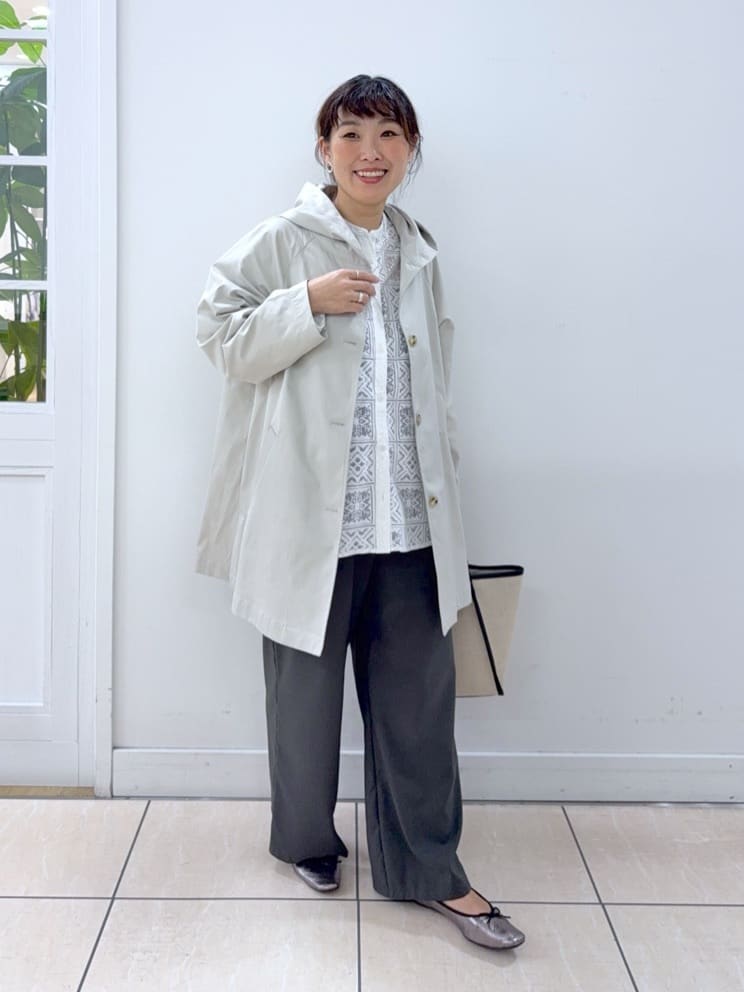 Osawaさんの「Dessin｜【洗える】フードトレンチコート」を使ったコーディネート
