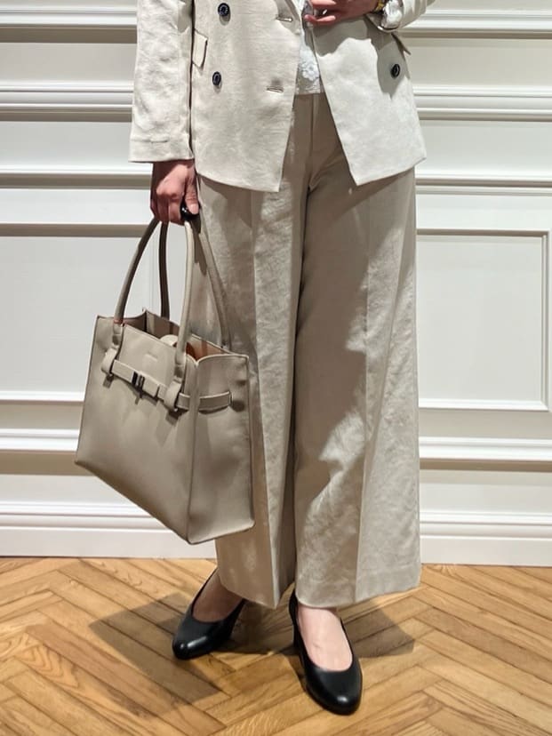 TSUKUIさんの「DRESSTERIOR｜【セットアップ可/吸水速乾/ウォッシャブル】リネンブレンドオックスダブルジャケット」を使ったコーディネート