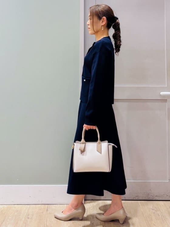 Komi☆さんの「grove｜【SETUP対応】ニットフレアスカート」を使ったコーディネート