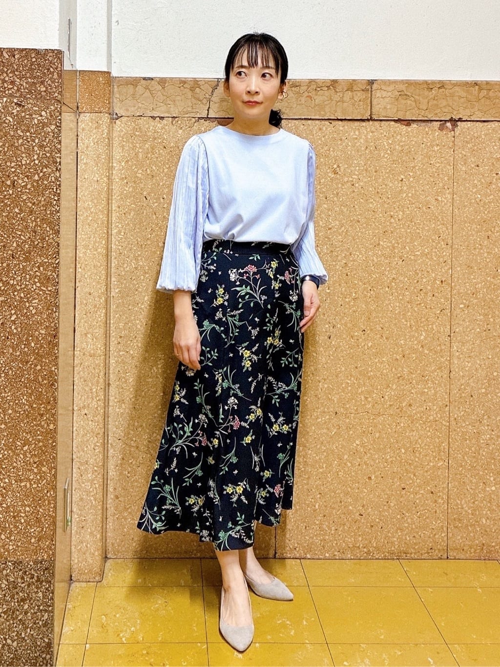 hattoriさんの「INDIVI｜【洗える／華やか】袖プリーツニット」を使ったコーディネート