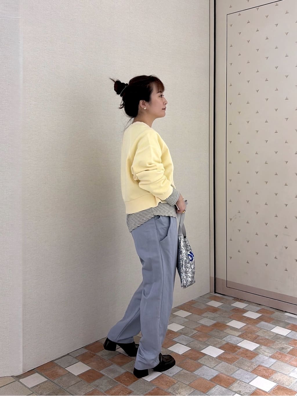 よねさんの「INDIVI｜ボーダーカットソー」を使ったコーディネート