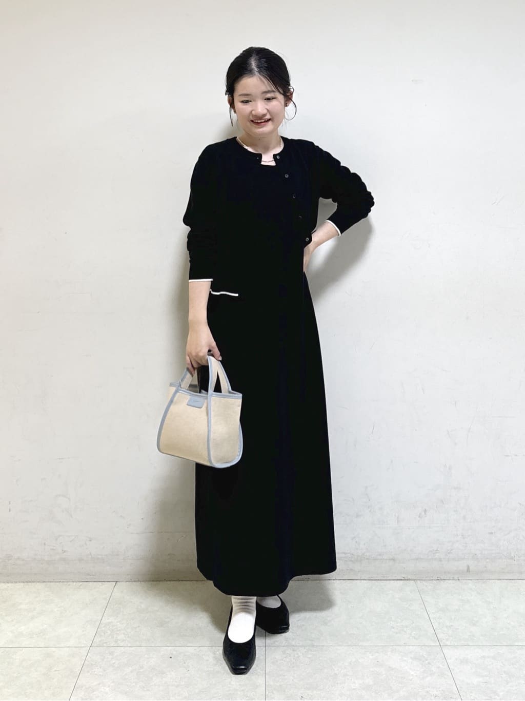 Harunaさんの「Dessin｜【軽量/2WAY】パイピングコットンリネンミニバッグ」を使ったコーディネート