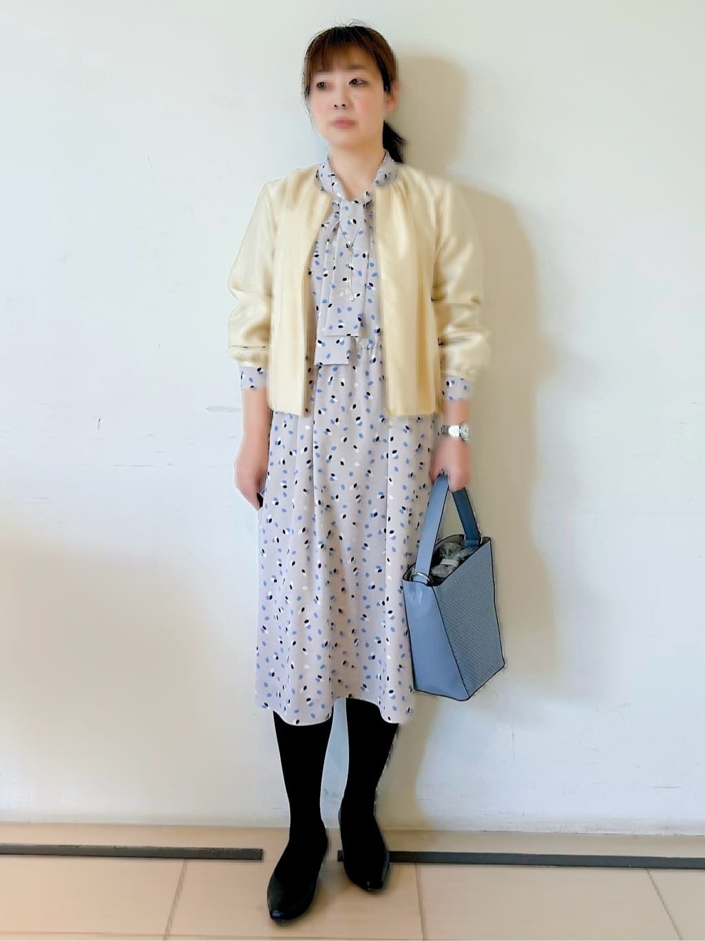 ひーさんの「Reflect｜【ライトアウター／ゆったり羽織れる／気軽な羽織りに◎】ライトブルゾン」を使ったコーディネート