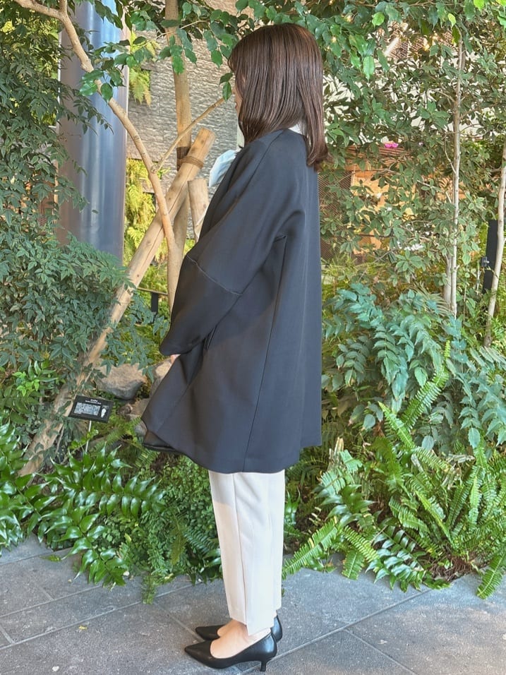るかちさんの「OPAQUE.CLIP｜フォルムスリーブミドルコート【洗濯機OK】」を使ったコーディネート