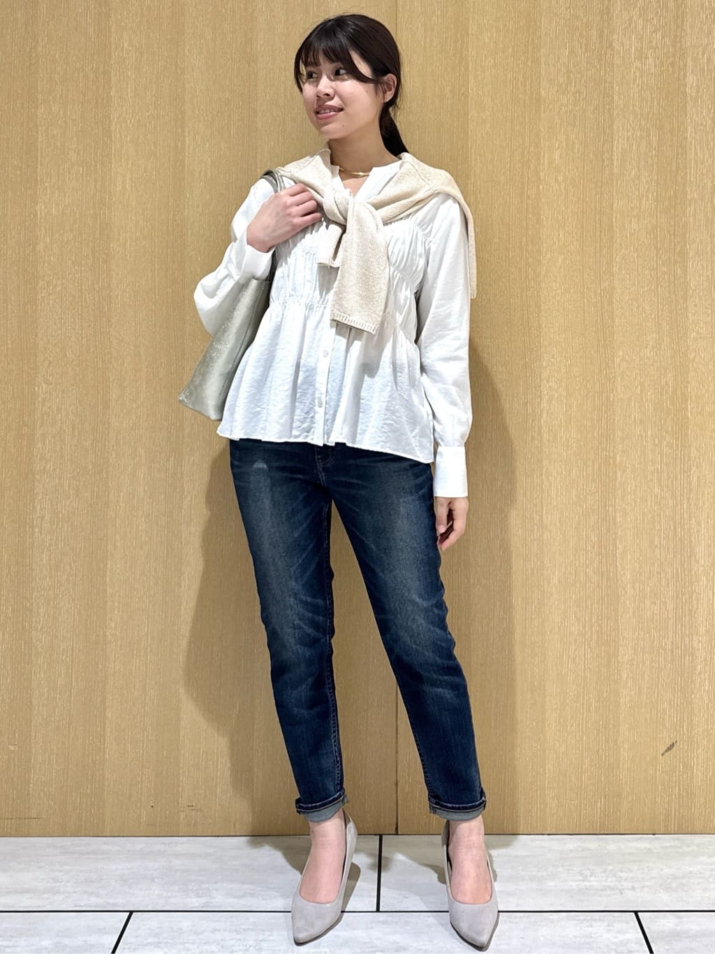 nanaさんの「UNTITLED｜◆【洗える/光沢感】ファンシーヤーンニット」を使ったコーディネート