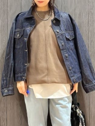 meiさんの「SHOO･LA･RUE｜【SHOO・LA・RUE DENIM】羽織るだけでこなれる　オーバーサイズデニムジャケット」を使ったコーディネート