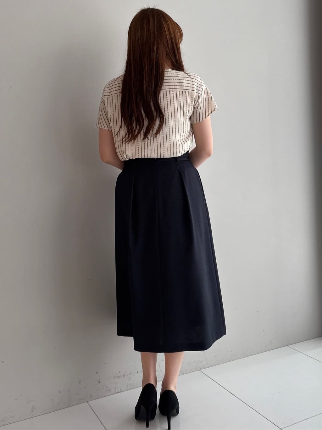 sayaさんの「COUP DE CHANCE｜【手洗い可／日本製】チェーン柄ブラウス」を使ったコーディネート