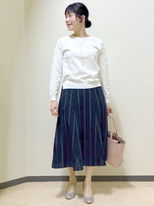  beni_gingerさんの「Reflect｜レースデザインスリーブニットプルオーバー」を使ったコーディネート