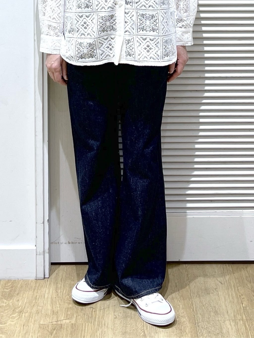 Miyazakiさんの「Dessin｜【洗える】スクエアレースノーカラーシャツ」を使ったコーディネート