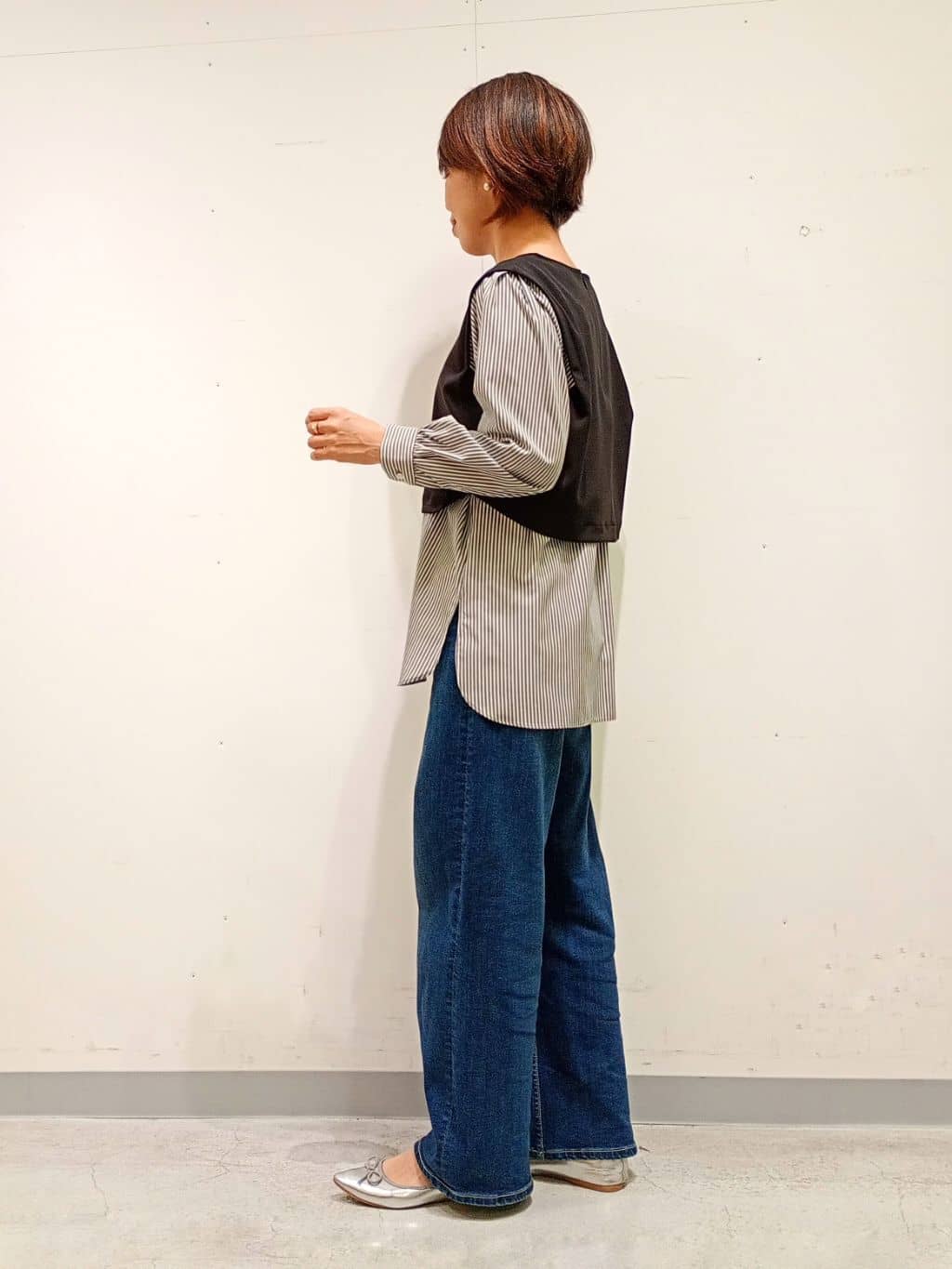 Kさんの「INDIVI｜【洗える／UVケア】レイヤード風デザイントップス」を使ったコーディネート