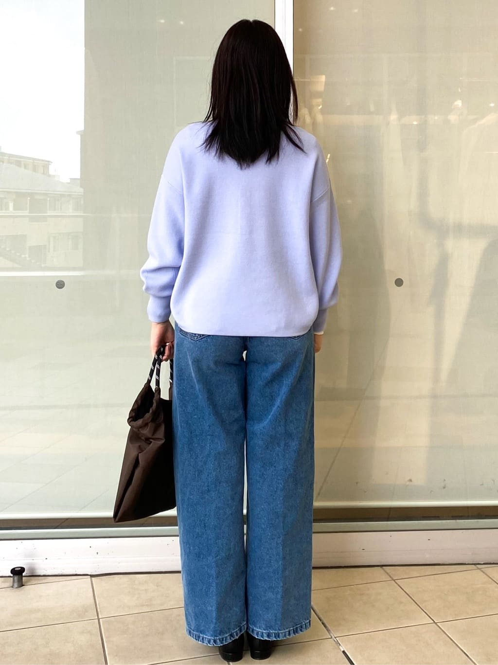 Jeanさんの「OPAQUE.CLIP｜ヘンリーネックニット／前後2WAY【洗濯機OK】」を使ったコーディネート