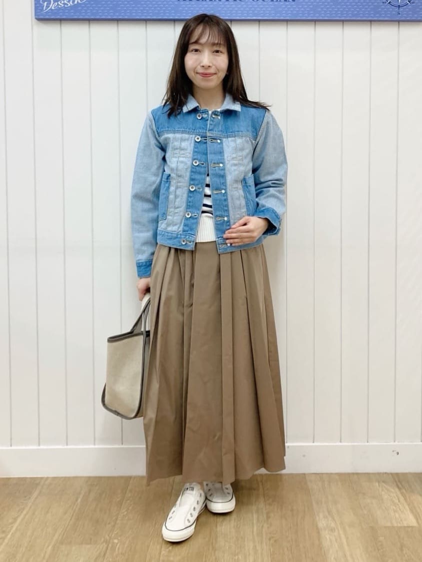 yoshiさんの「Dessin｜【洗える】タックギャザーフレアスカート」を使ったコーディネート