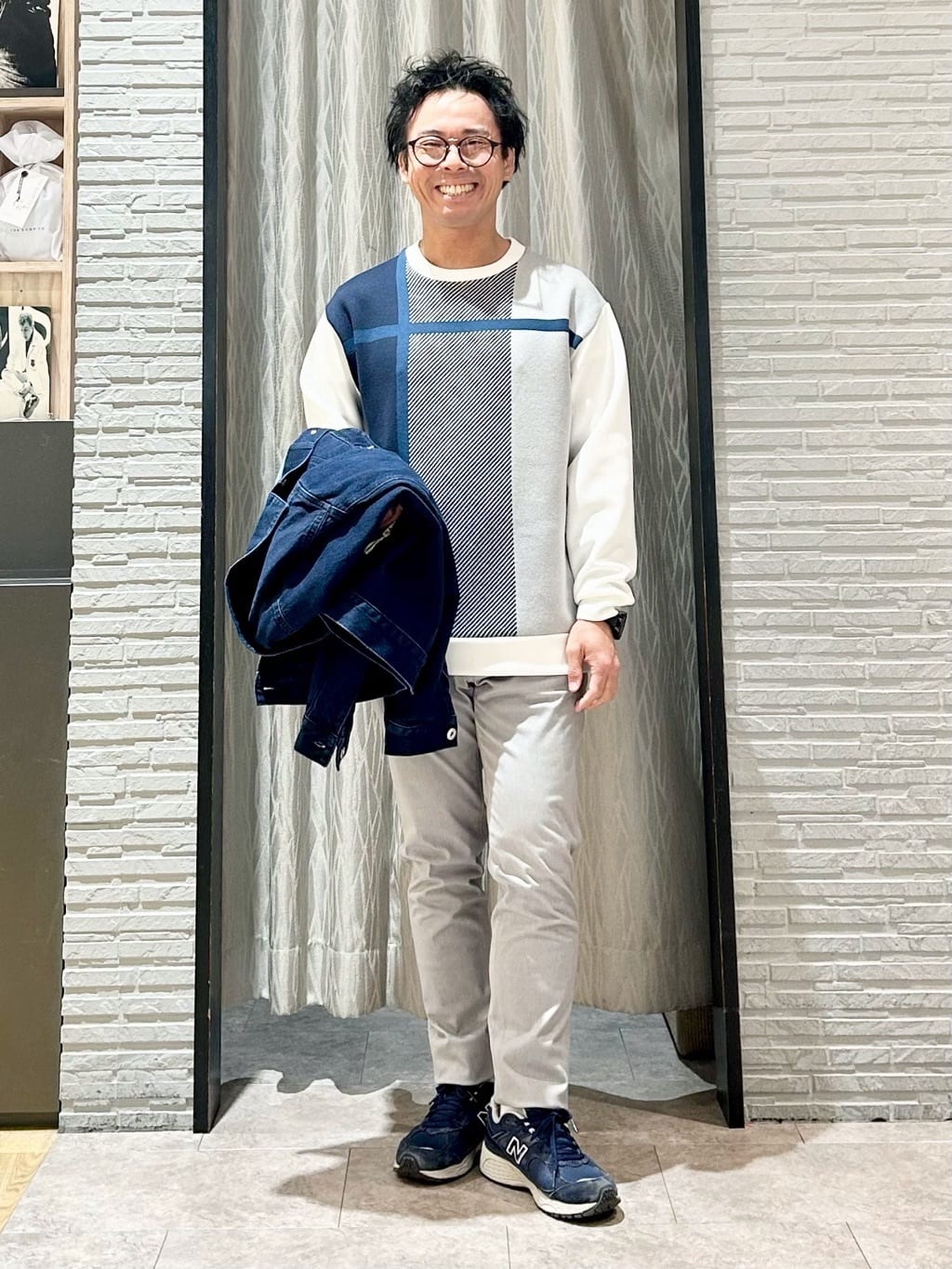 KENJI Iさんの「THE SHOP TK｜【大人にも取り入れやすい】デニムジャケット セットアップ可/洗濯機OK」を使ったコーディネート