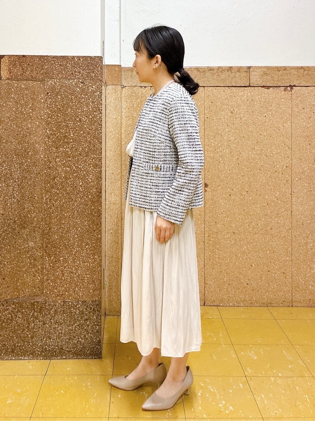 hattoriさんの「INDIVI｜【洗える】ギャザーフレアワンピース」を使ったコーディネート