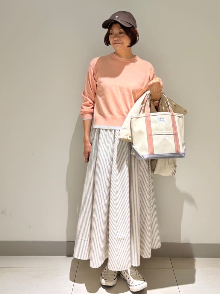 Haruさんの「Dessin｜【洗える】バイカラーデザインニット」を使ったコーディネート