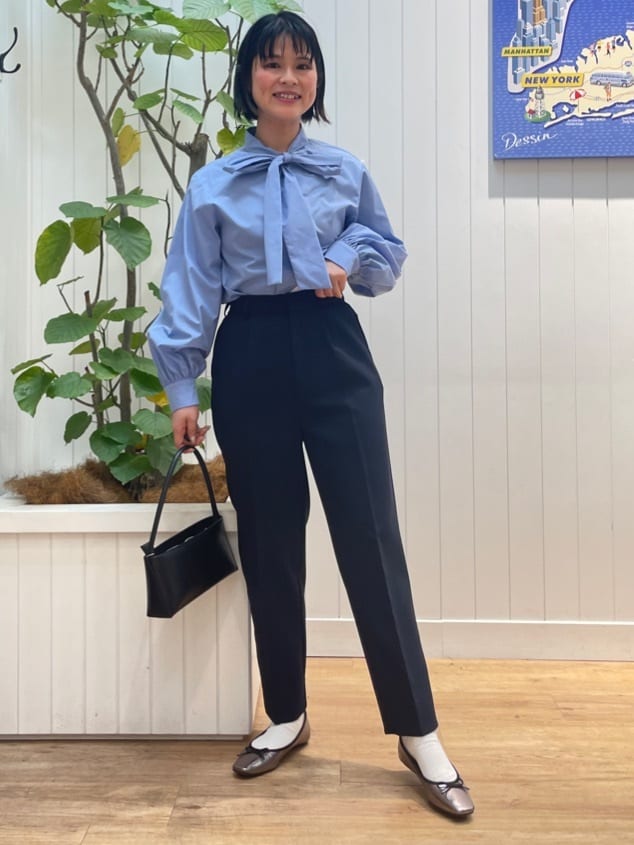 mikaさんの「Dessin｜【入卒/セレモニー/セットアップ可能】ダブルクロステーパードパンツ」を使ったコーディネート