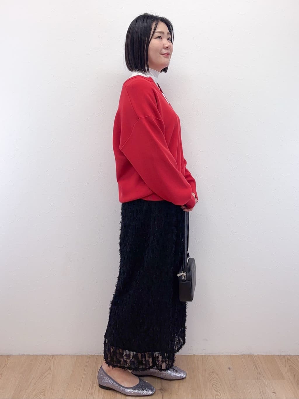 Takeさんの「OPAQUE.CLIP｜キーネックデザインニット【洗濯機OK】」を使ったコーディネート