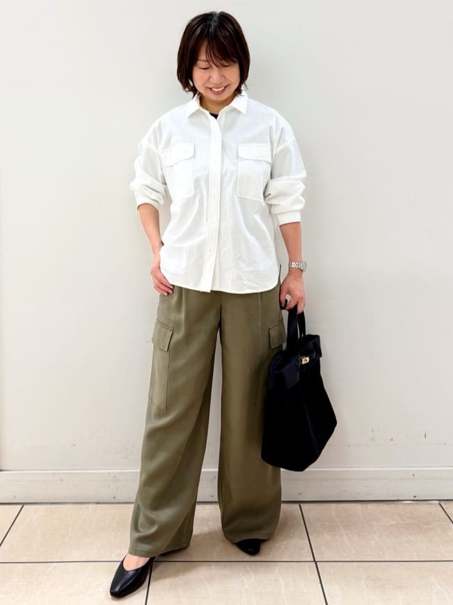 KIKIさんの「Reflect｜【羽織にも◎】ダンガリーシャツ」を使ったコーディネート