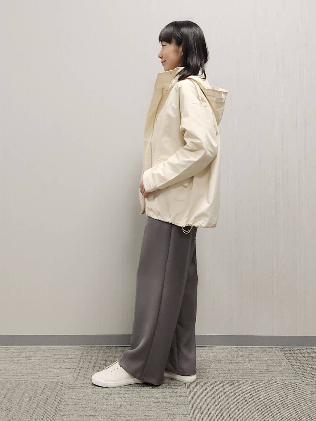 naraさんの「Dessin｜【撥水/2WAY】フーディーブルゾン」を使ったコーディネート