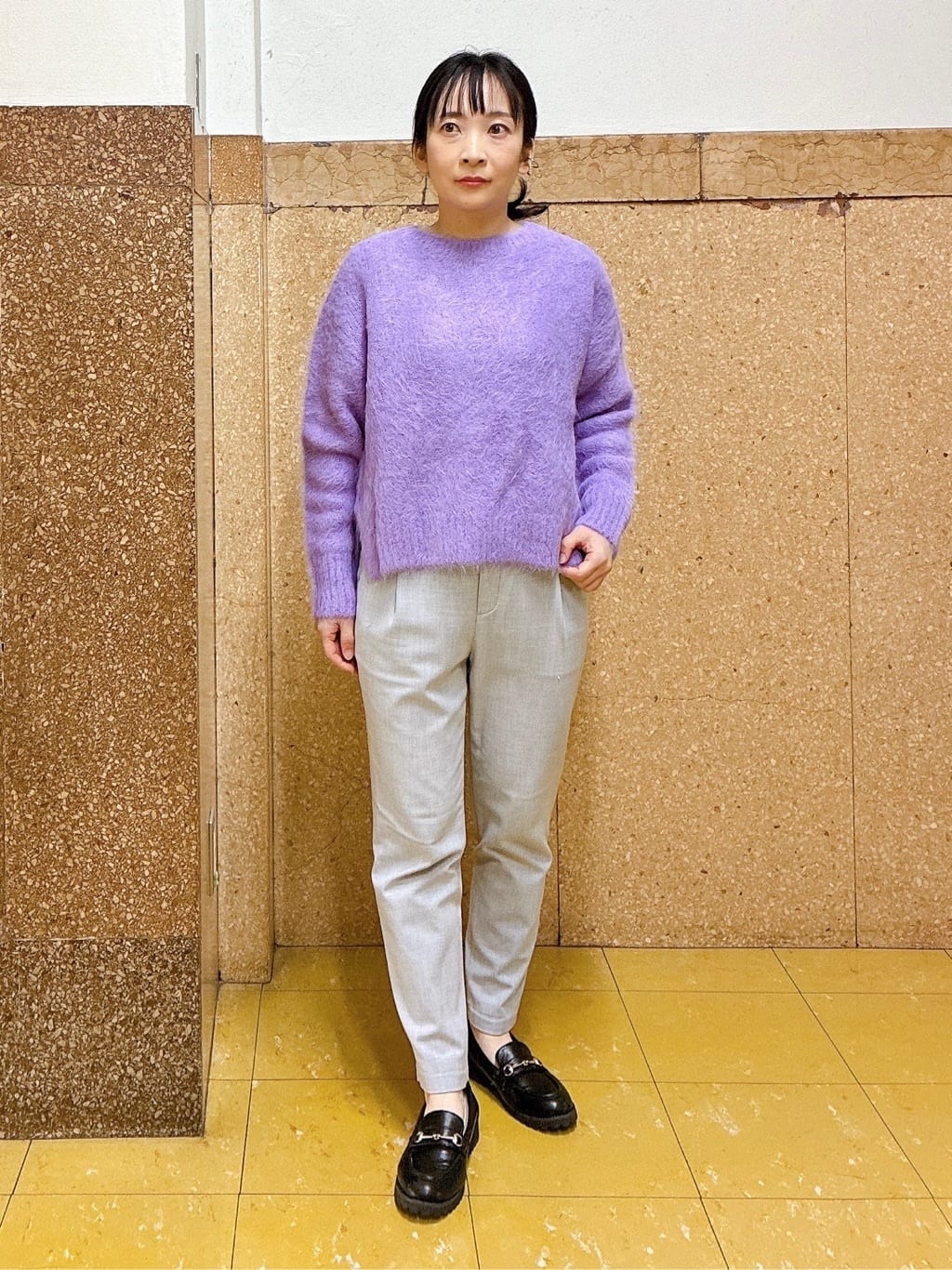hattoriさんの「INDIVI｜【ゆったり】アルパカ混シャギーニット」を使ったコーディネート
