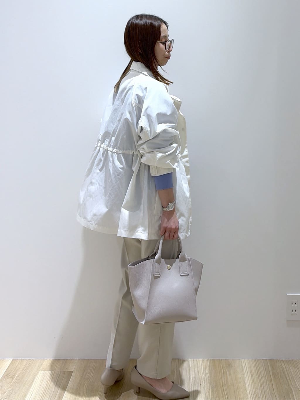えりさんの「OPAQUE.CLIP｜撥水スタンドZIPブルゾン【洗濯機OK／UVケア／花粉対応】」を使ったコーディネート