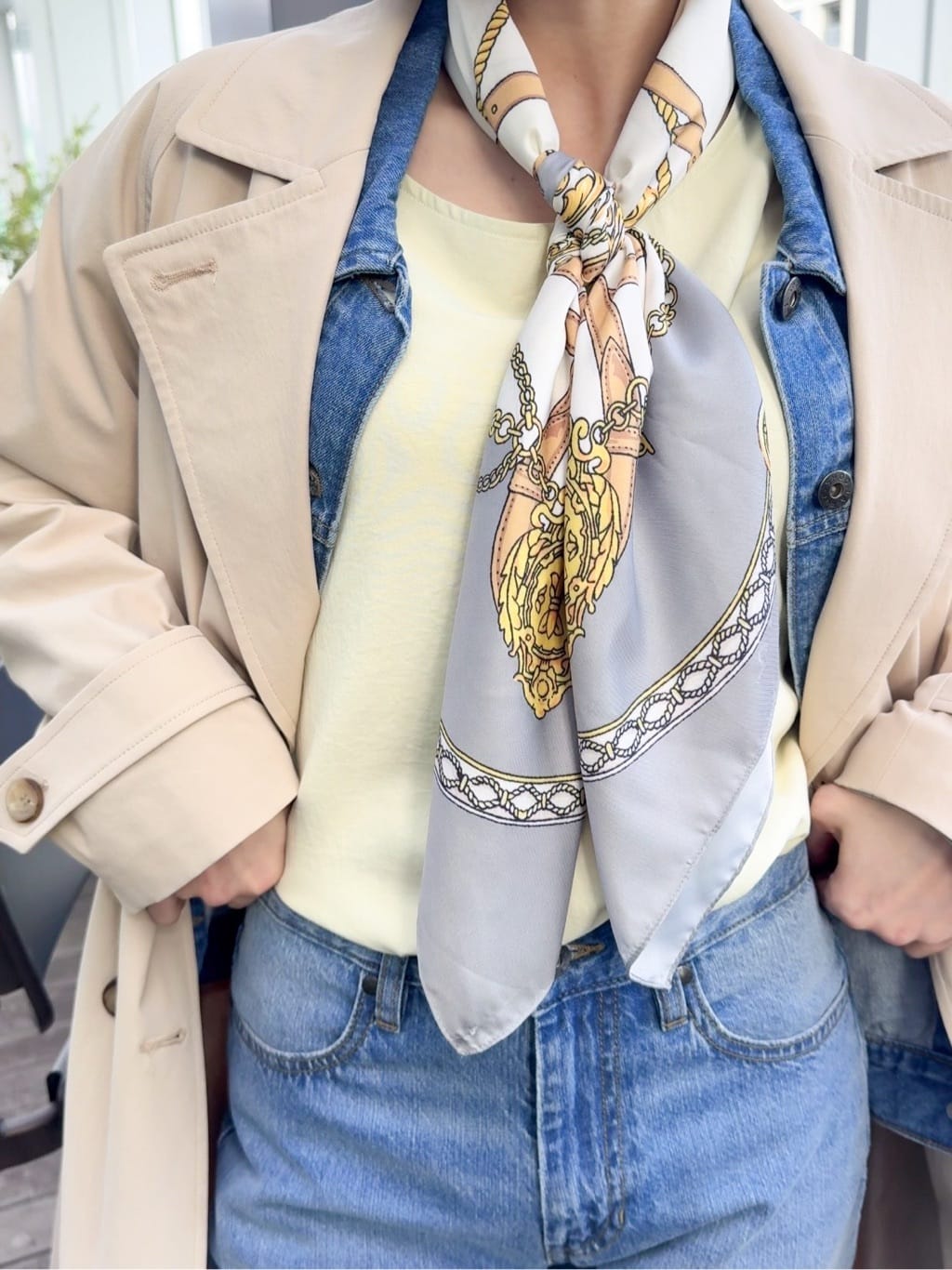 𝐜𝐡𝐢𝐤𝐚さんの「SHOO･LA･RUE｜【SHOO・LA・RUE DENIM】羽織るだけでこなれる　オーバーサイズデニムジャケット」を使ったコーディネート