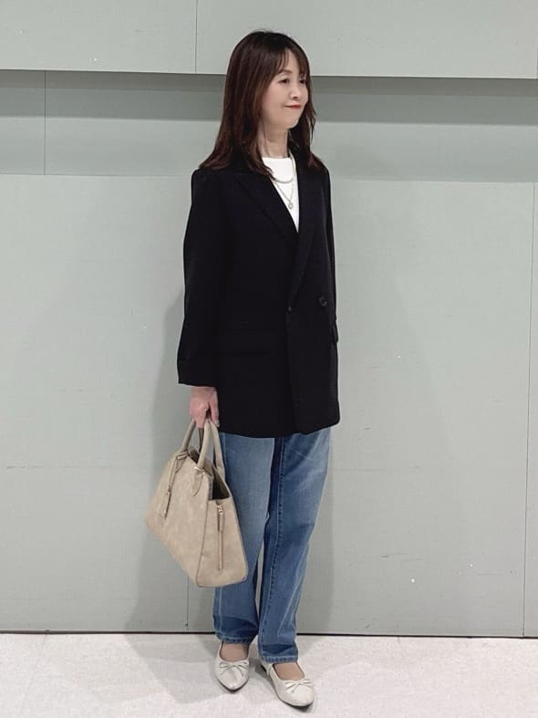 makiさんの「UNTITLED｜◆【洗える/ストレッチ性】ダブルブレストジャケット」を使ったコーディネート
