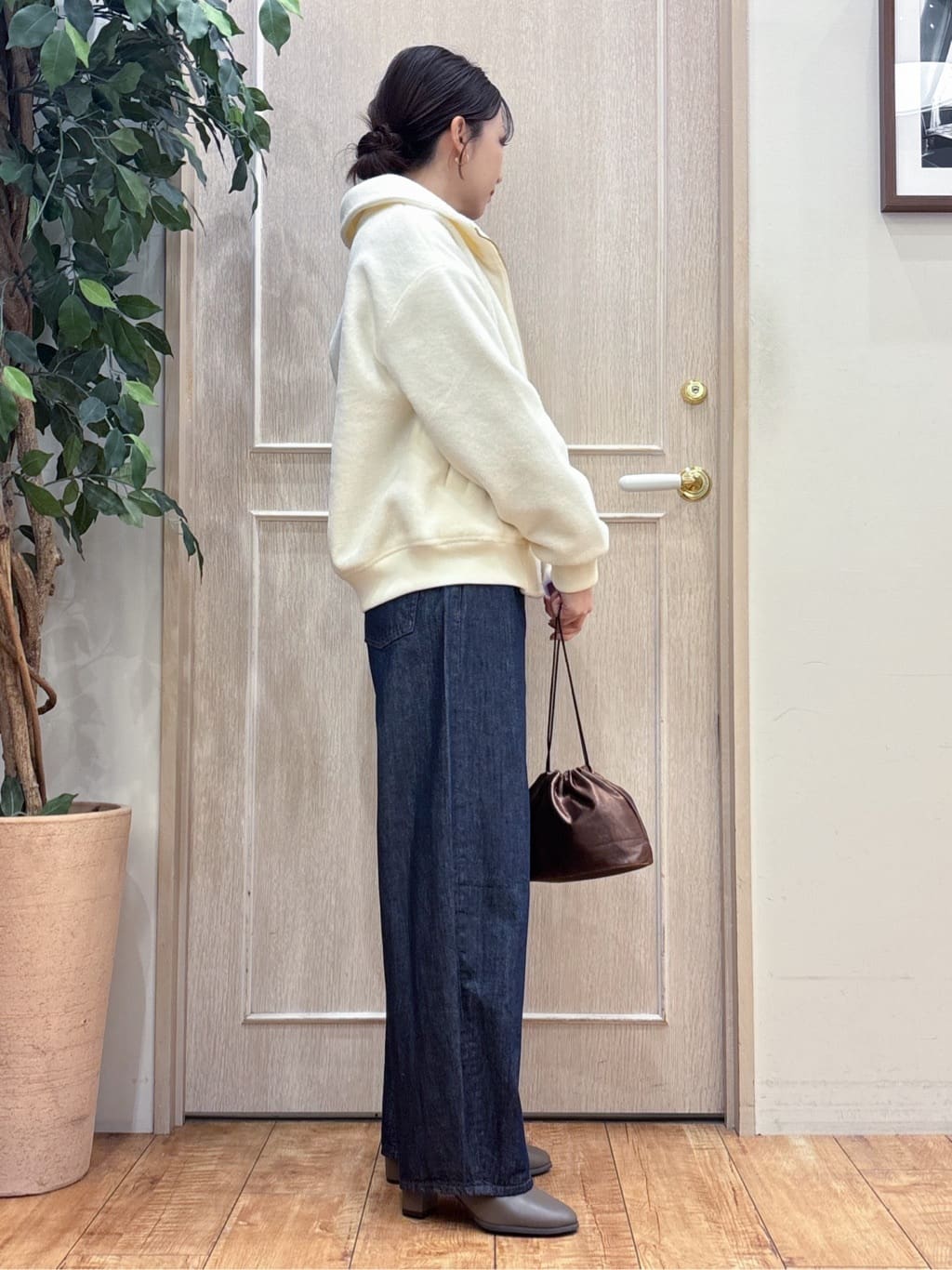 なみさんの「SHOO･LA･RUE｜【S-LL】軽くてふんわりあたたかい スライバージャケット」を使ったコーディネート