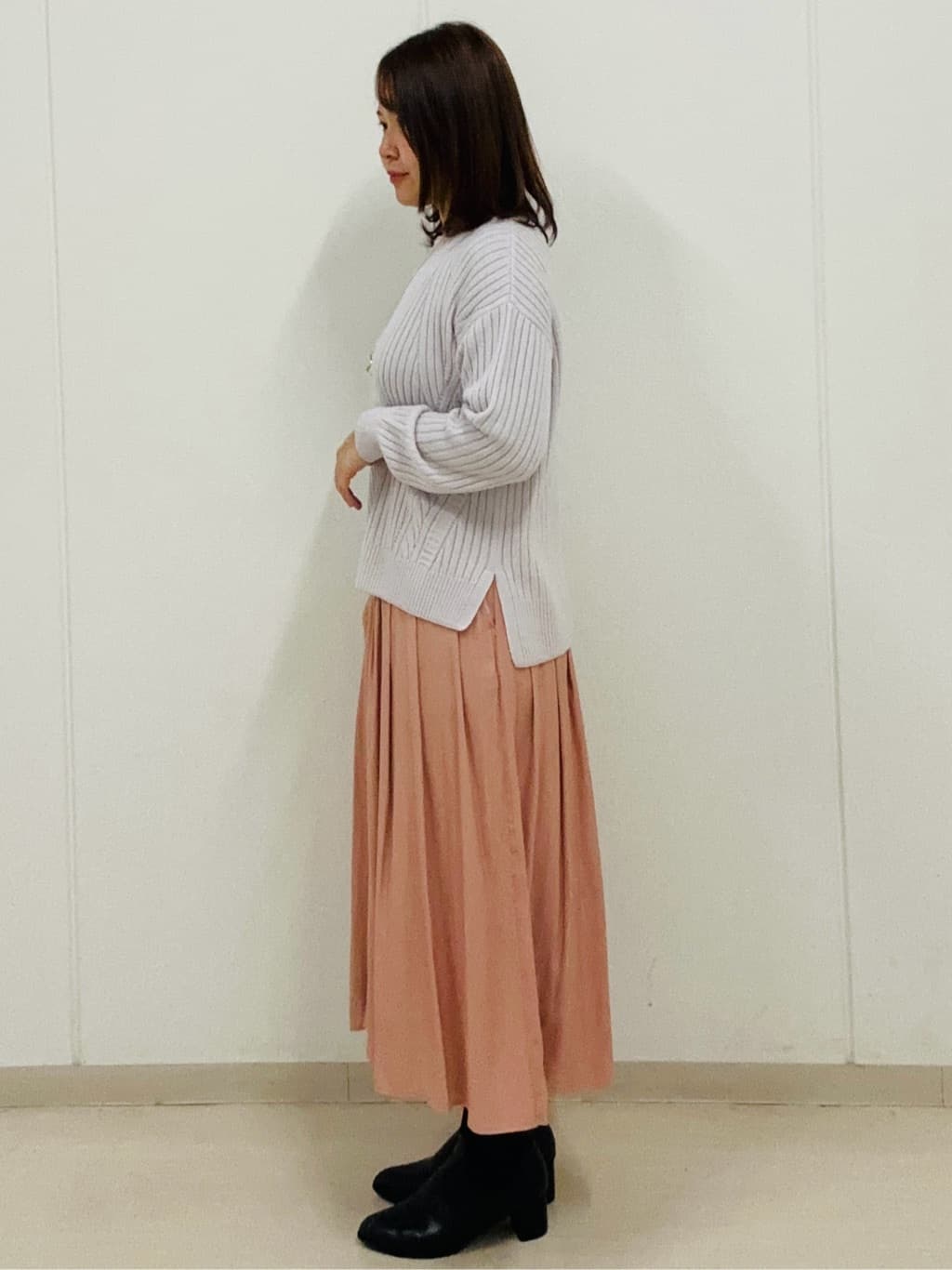 haseさんの「Reflect｜【ゆったり着られる◎】ワイドリブニットプルオーバー」を使ったコーディネート