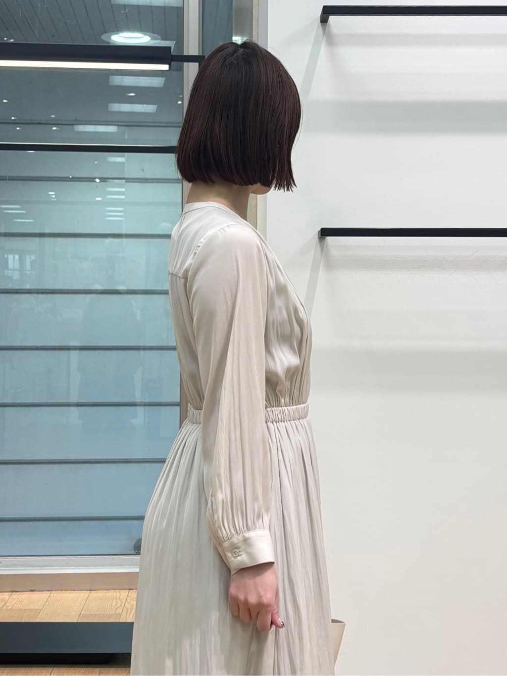 asamiさんの「INDIVI｜【洗える】ギャザーフレアワンピース」を使ったコーディネート