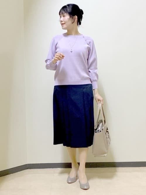  beni_gingerさんの「Reflect｜【ゆったり着られる◎】ラグランスリーブニット」を使ったコーディネート