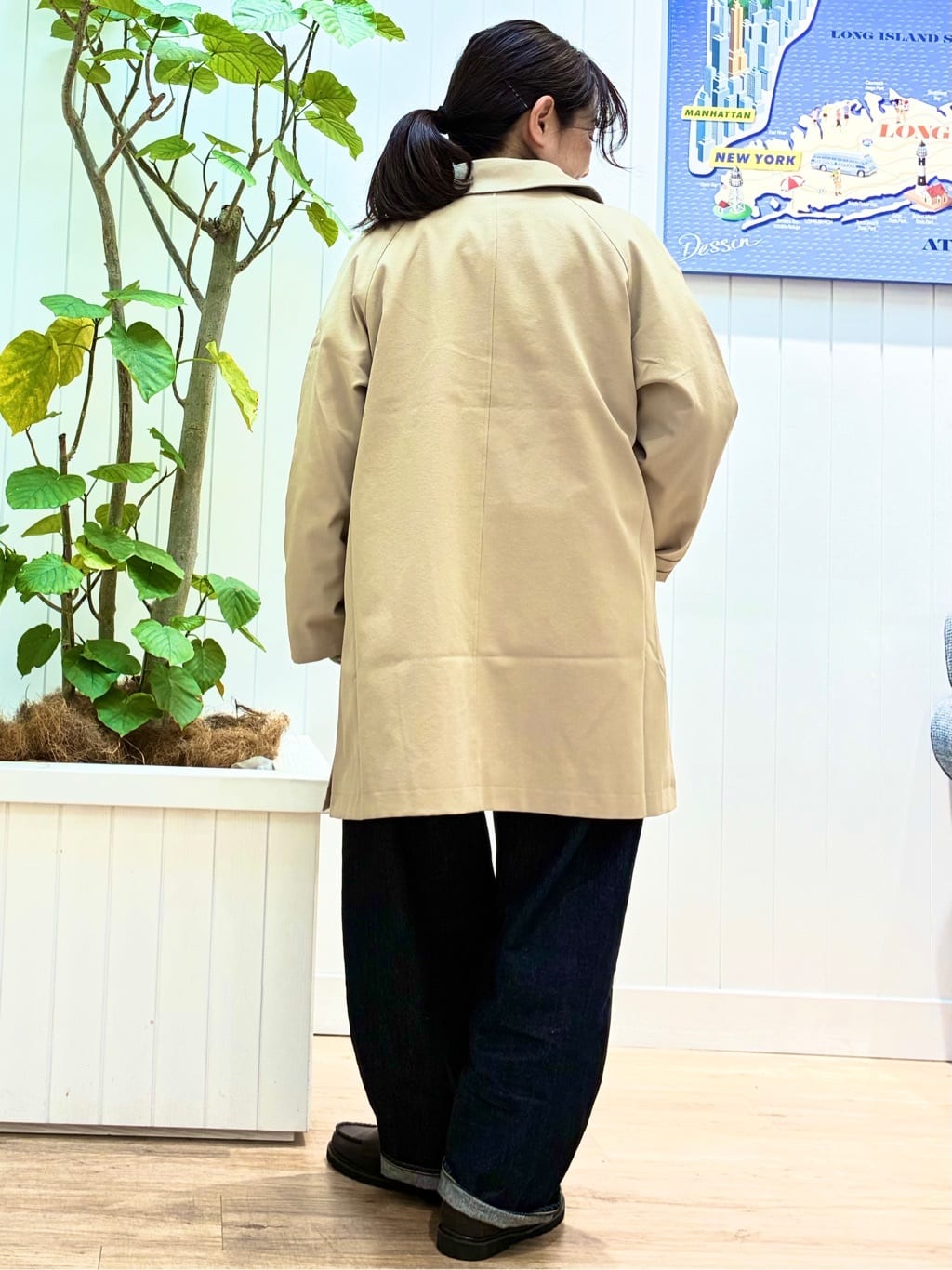 msatoさんの「Dessin｜【花粉ガード/撥水加工/洗える】ステンカラースプリングコート」を使ったコーディネート