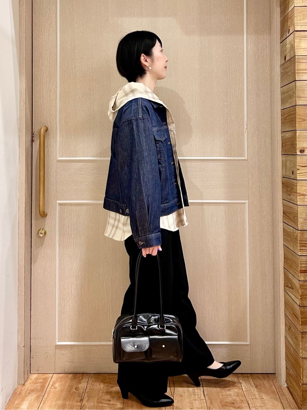 ちぐささんの「SHOO･LA･RUE｜【SHOO・LA・RUE DENIM】羽織るだけでこなれる　オーバーサイズデニムジャケット」を使ったコーディネート