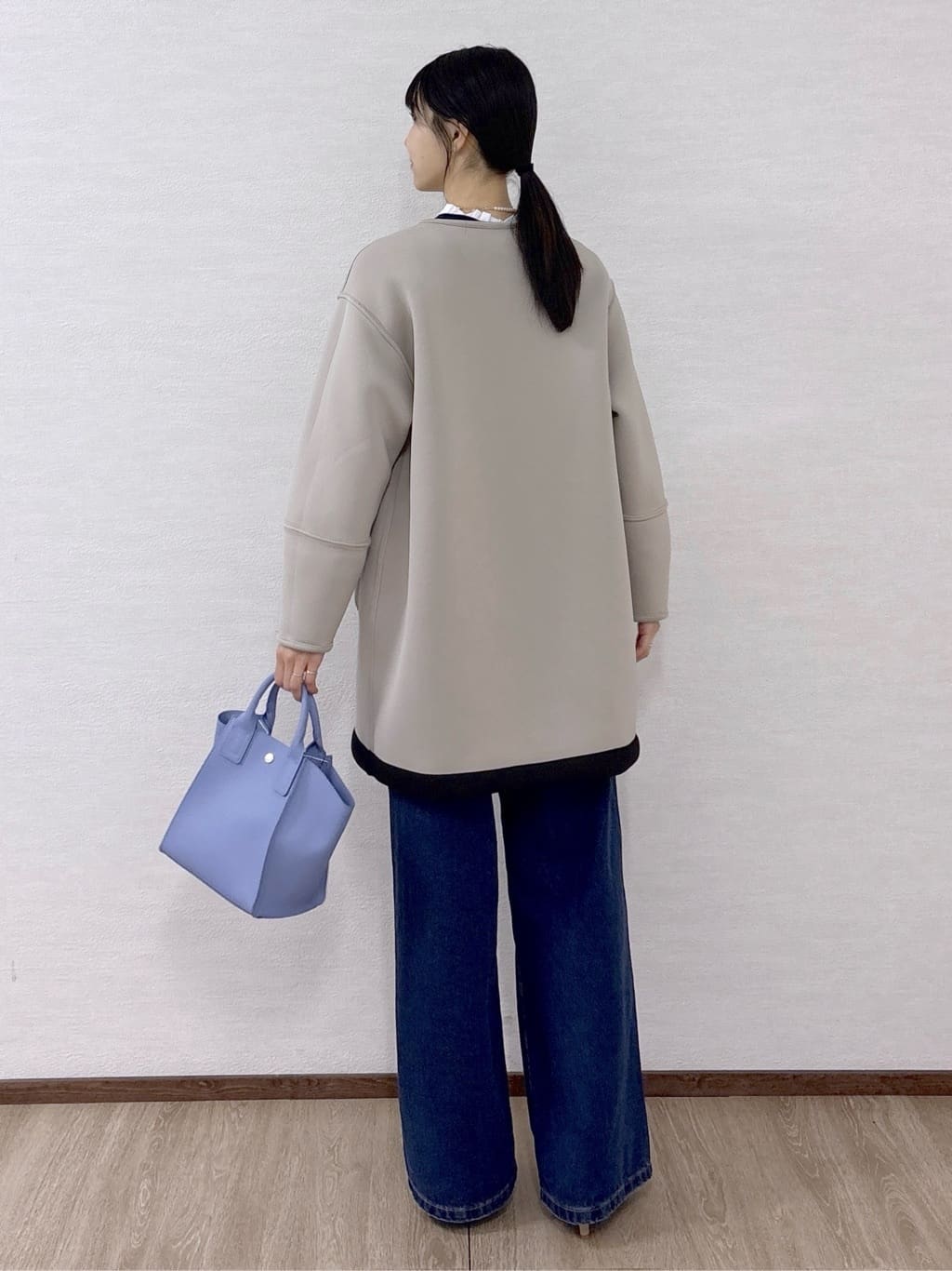 sachikoさんの「OPAQUE.CLIP｜リバーシブル配色ノーカラーコート【洗濯機OK】」を使ったコーディネート