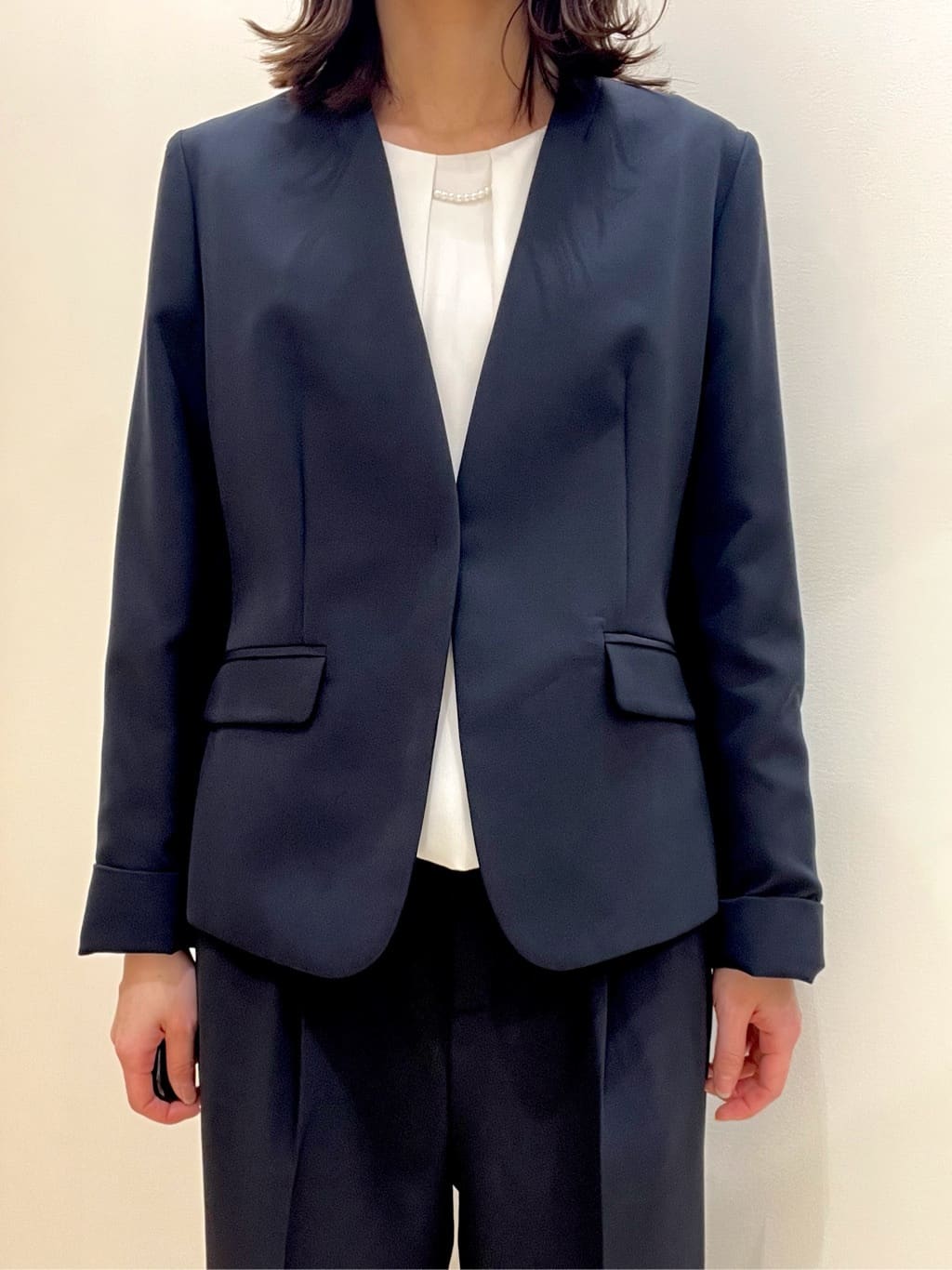  おまつさんの「grove｜【マシンウォッシュ／防シワ/SS-3L】ストレッチワイドパンツ」を使ったコーディネート
