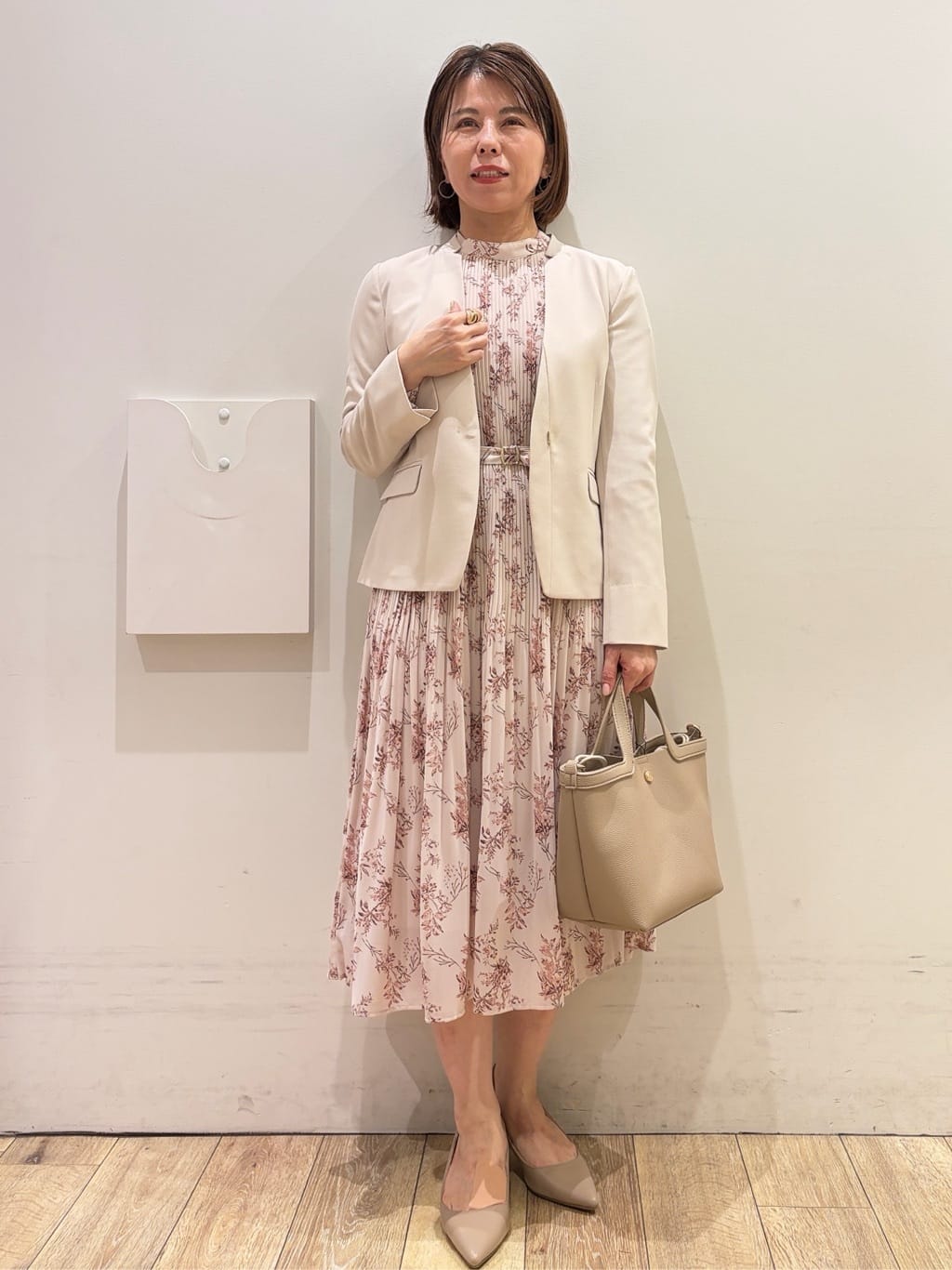 YUKOさんの「index｜【接触冷感／吸水速乾】ノーカラージャケット／セットアップ対応可《洗える／防シワ／ストレッチ》」を使ったコーディネート