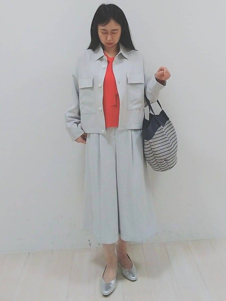 SANAさんの「Reflect｜リネンライクワイドミディパンツ」を使ったコーディネート