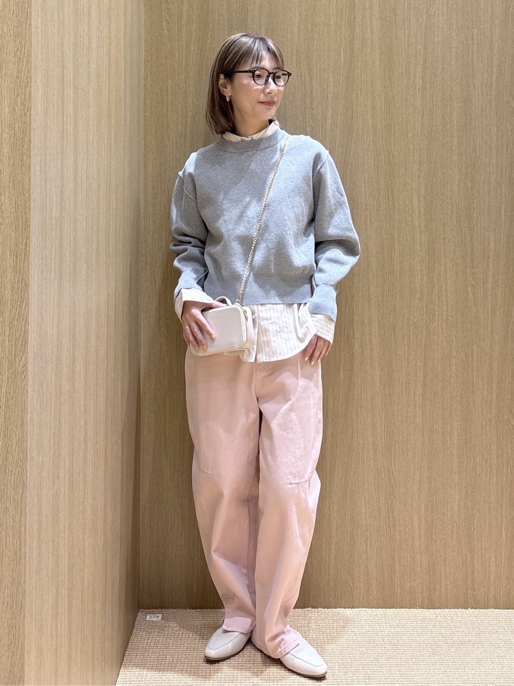 たけねぇさんの「OPAQUE.CLIP｜スウェットライクショートニット【洗濯機OK】」を使ったコーディネート