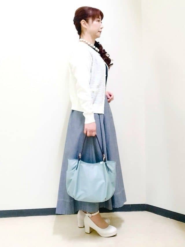 花さんの「Reflect｜ダンガリータックフレアスカート」を使ったコーディネート