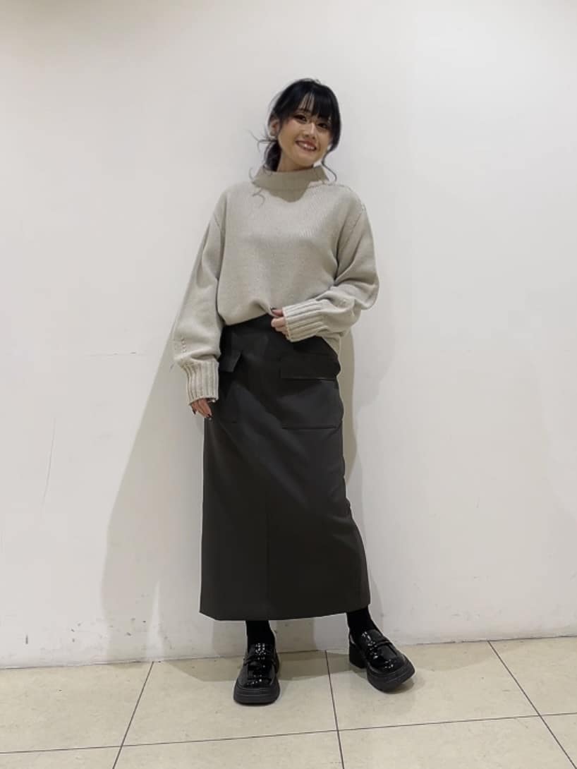 watanabeさんの「UNTITLED｜【洗える】スポンディッシュ ボトルネックニット」を使ったコーディネート