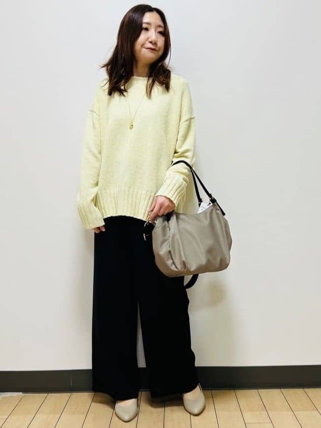 miiiさんの「Reflect｜【レイヤードにおすすめ◎】ロング丈リラクシーニット」を使ったコーディネート