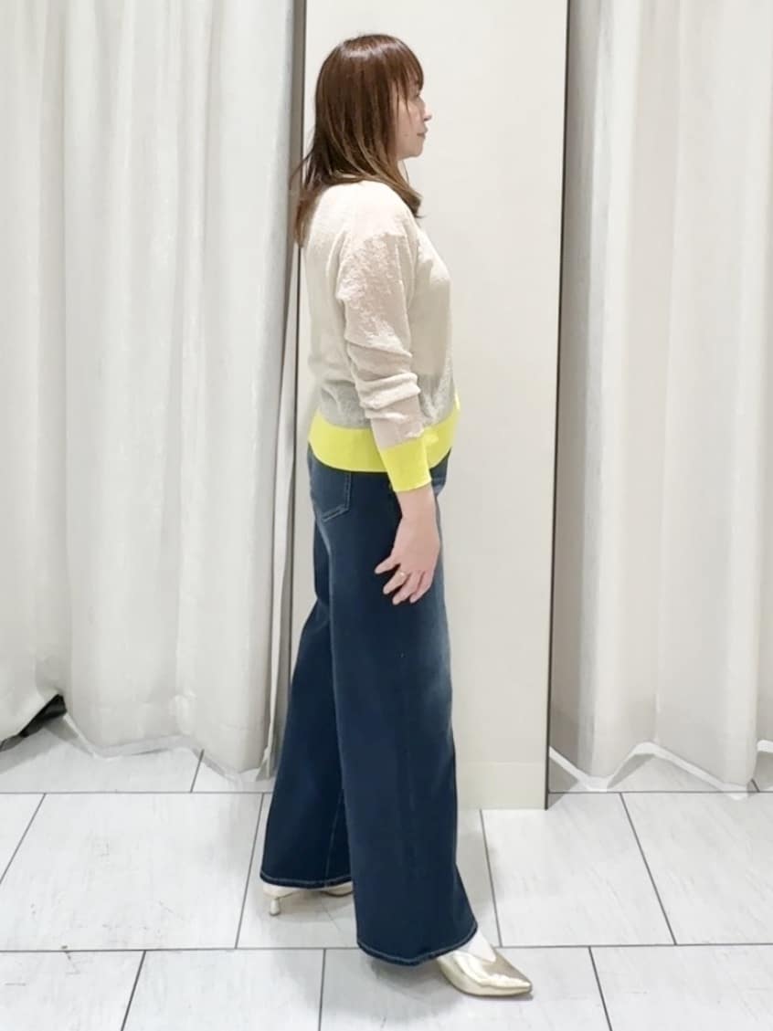 ʏᴜᴋɪᴋᴏさんの「UNTITLED｜【洗える】シアーニットカーディガン」を使ったコーディネート