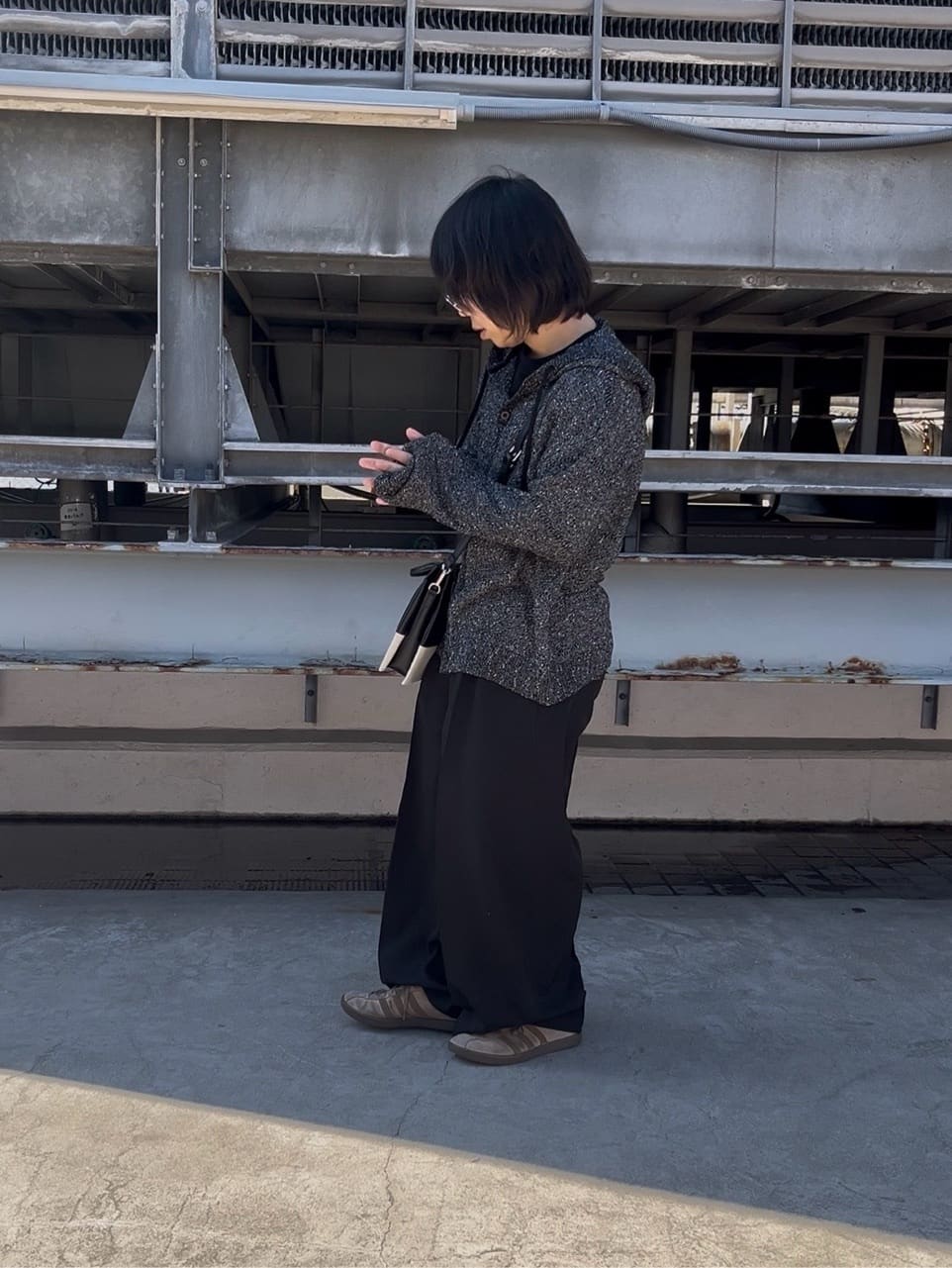 taigaさんの「tk.TAKEO KIKUCHI｜パターンドメッシュニットパーカー」を使ったコーディネート