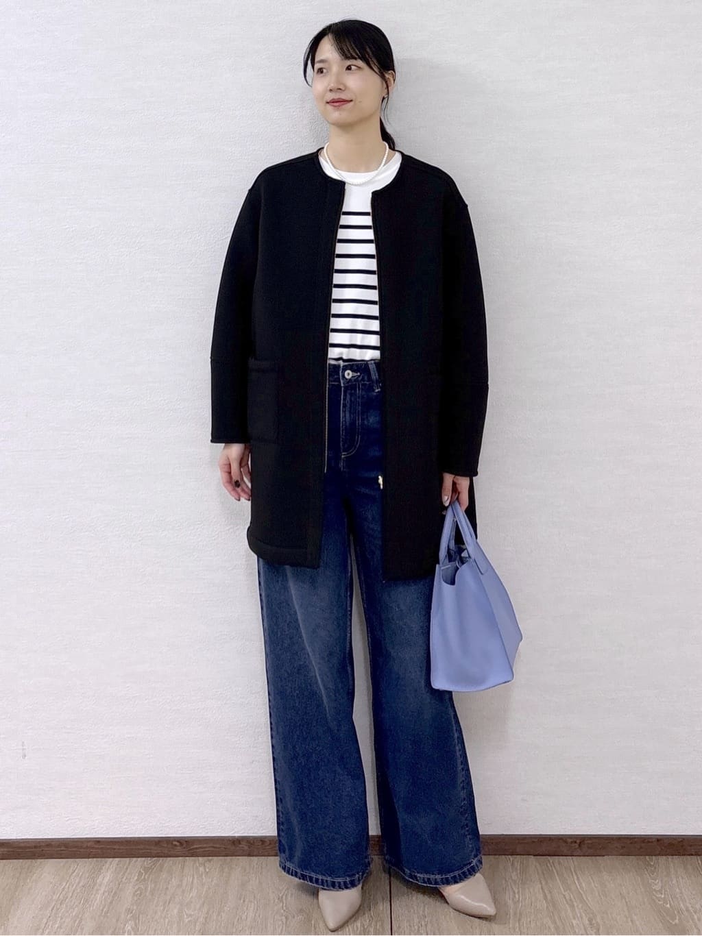 sachikoさんの「OPAQUE.CLIP｜リバーシブル配色ノーカラーコート【洗濯機OK】」を使ったコーディネート
