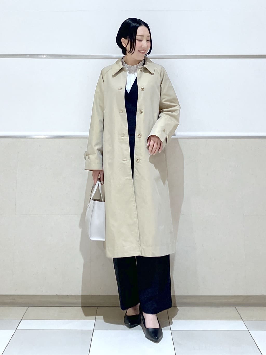 eriko さんの「Dessin｜シャンブレースプリングコート」を使ったコーディネート